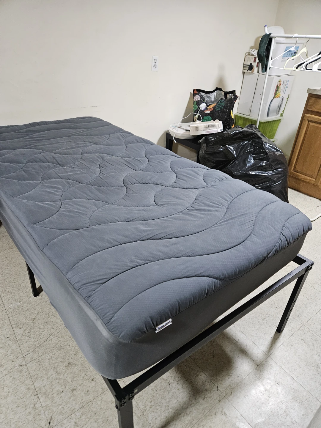 Full Twin Bed Bundle - Novafoam Mattress, Frame, & Topper!