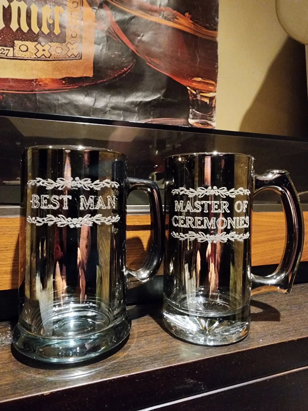 Set of 2 "Best Man" & "Master of Ceremonies" Beer Mugs