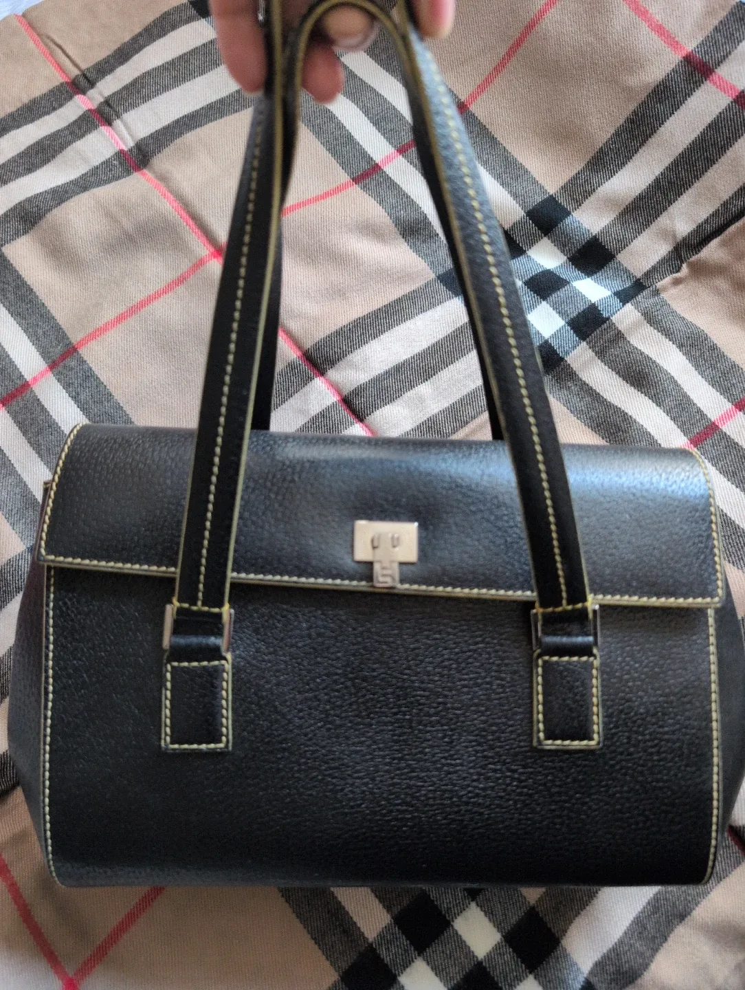 Lambertson Truex Black Leather Handbag