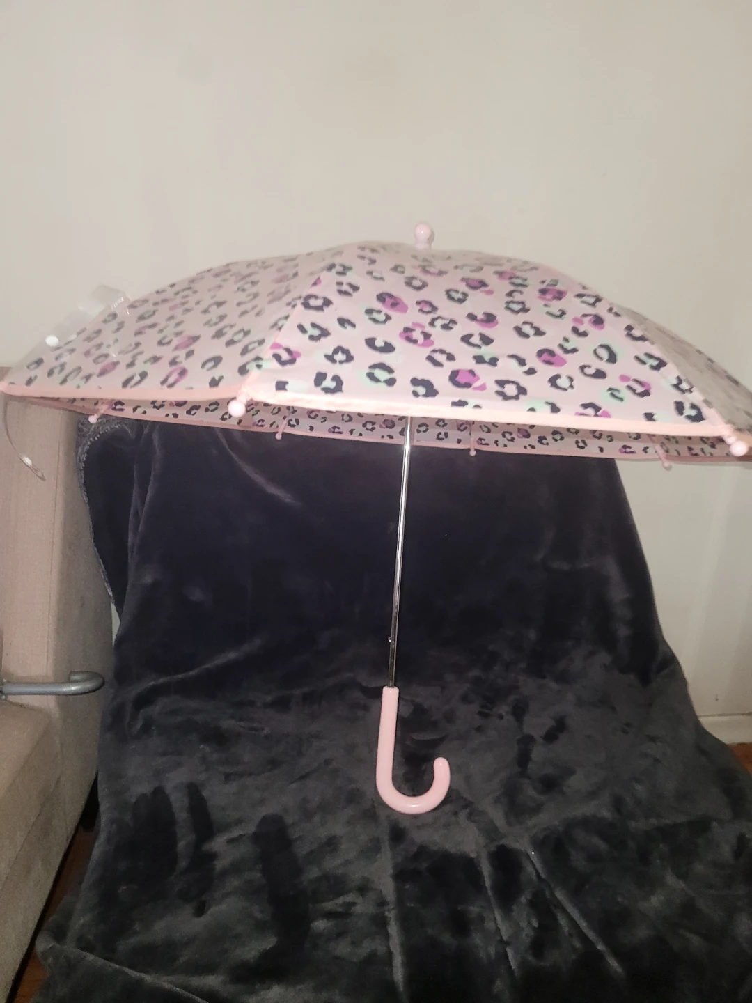 Pink Leopard Print Umbrella - photo 2