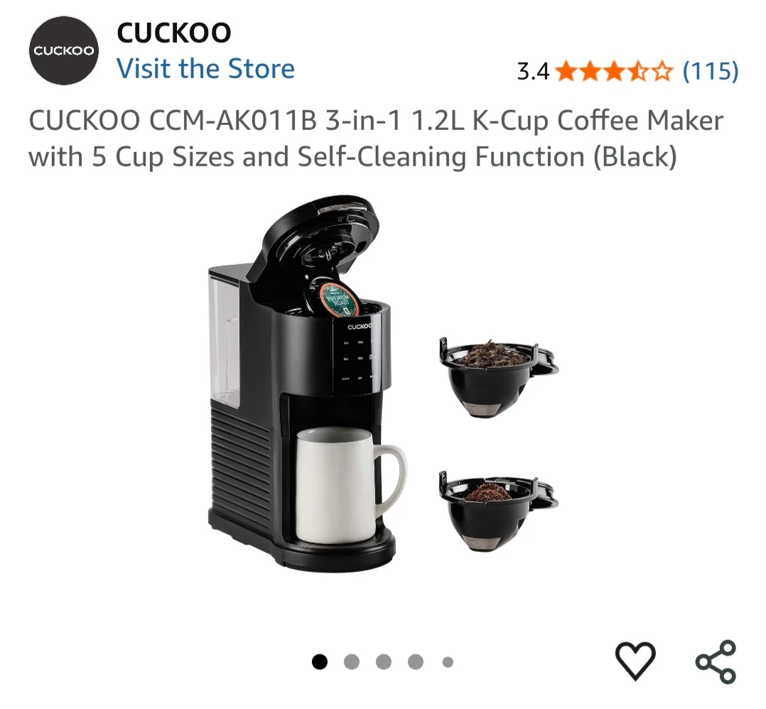 CUCKOO 3-in-1 K-Cup Coffee Maker - photo 2