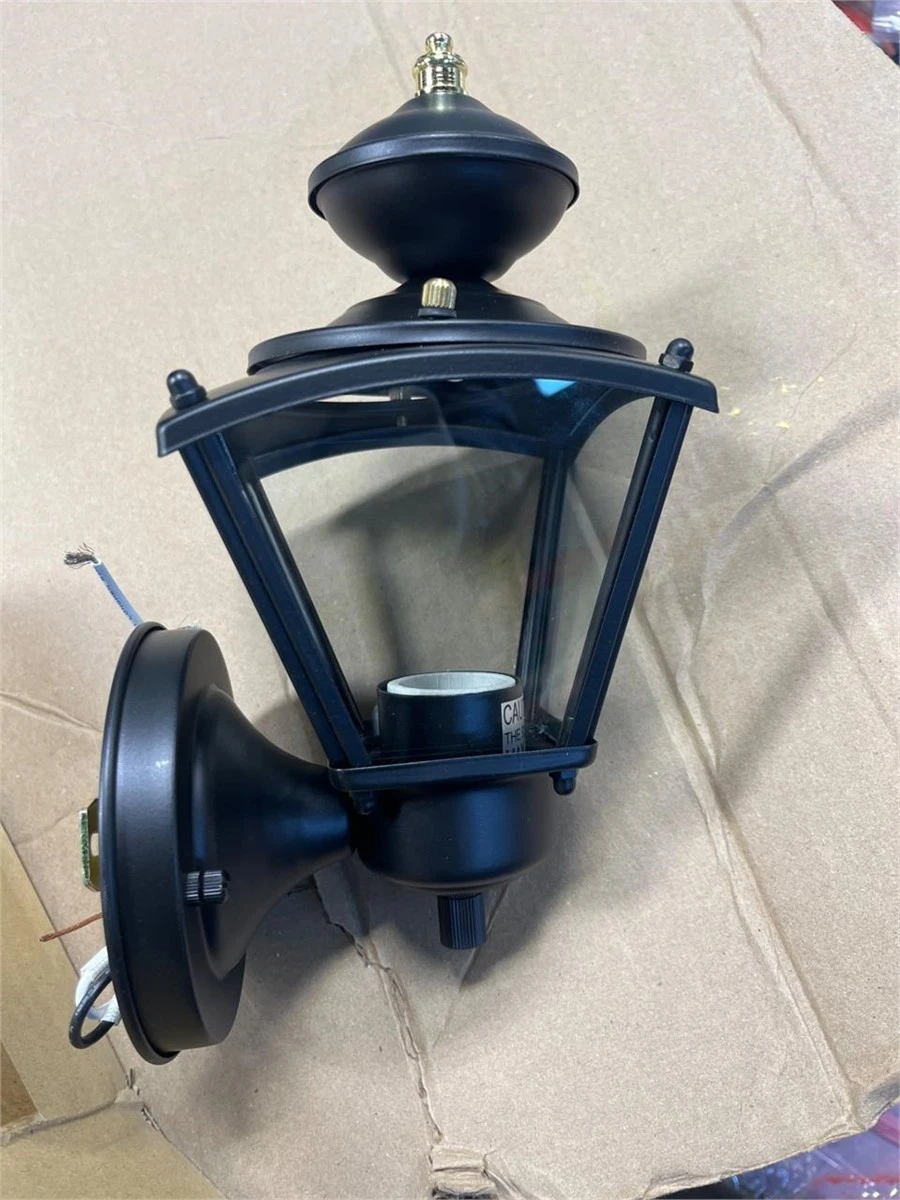 New - Black Outdoor Wall Lantern Fixture - photo 2