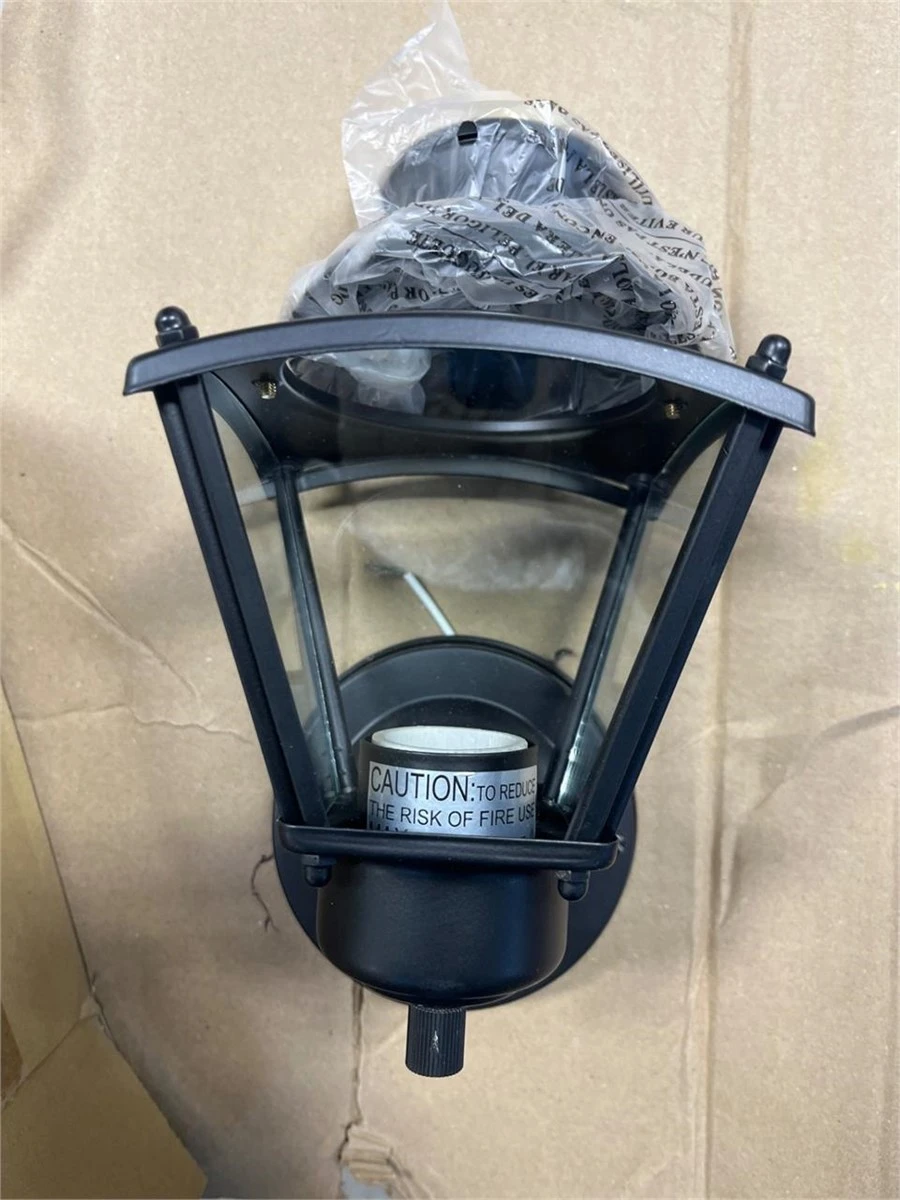 New - Black Outdoor Wall Lantern Fixture - photo 3