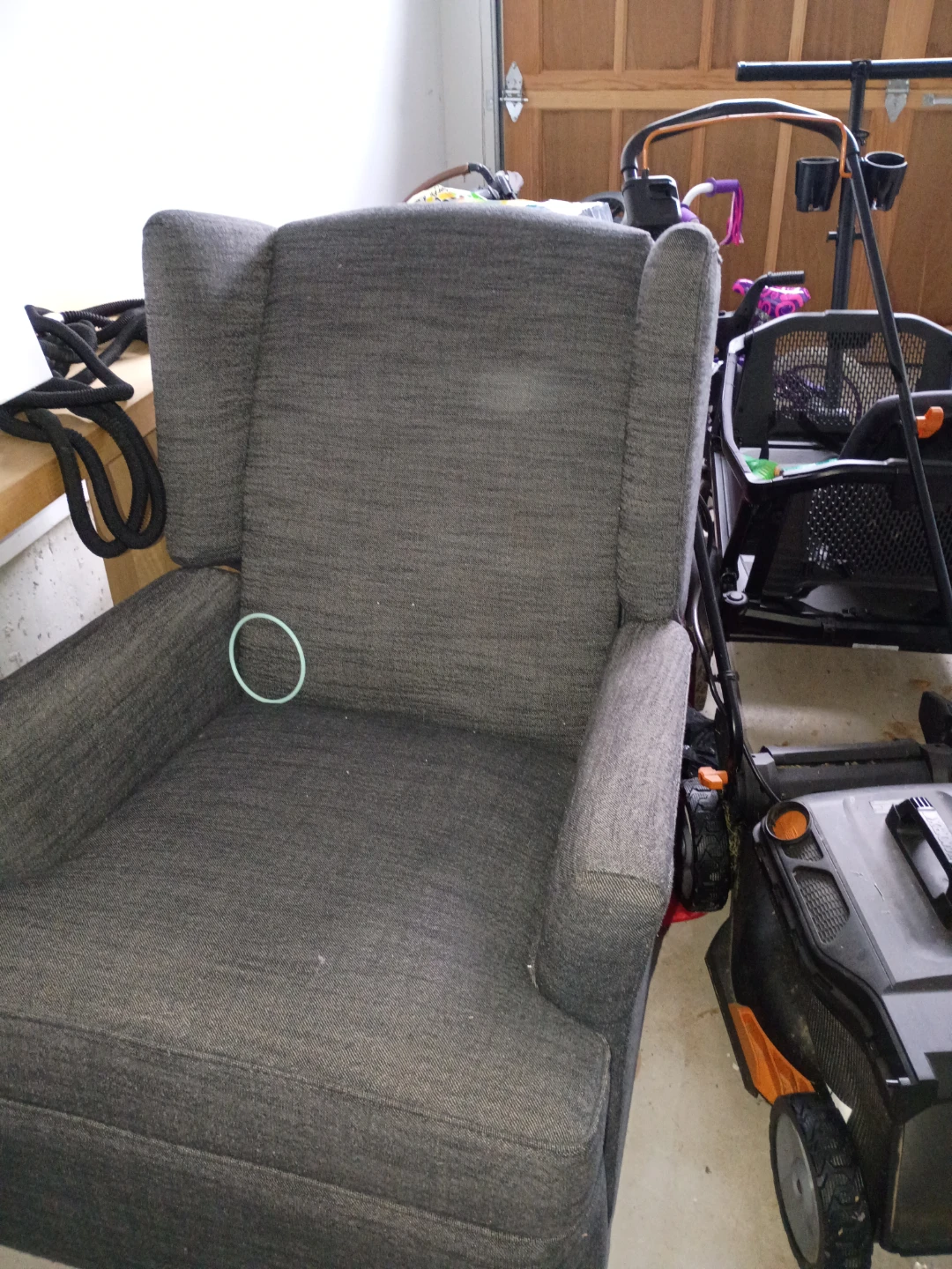 Grey Accent racking Chair