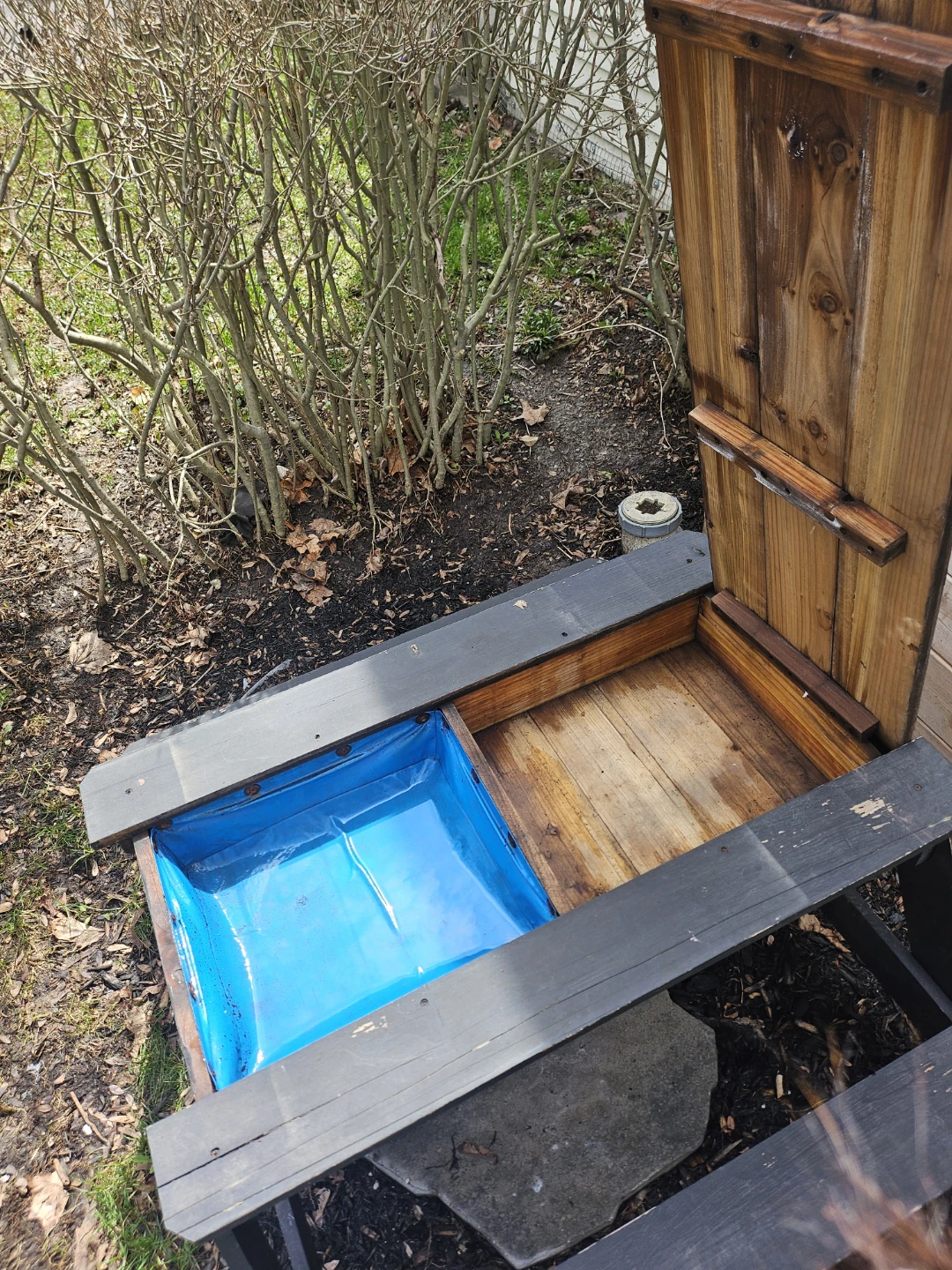 Kids Wooden Picnic Table with sensory bins - photo 2