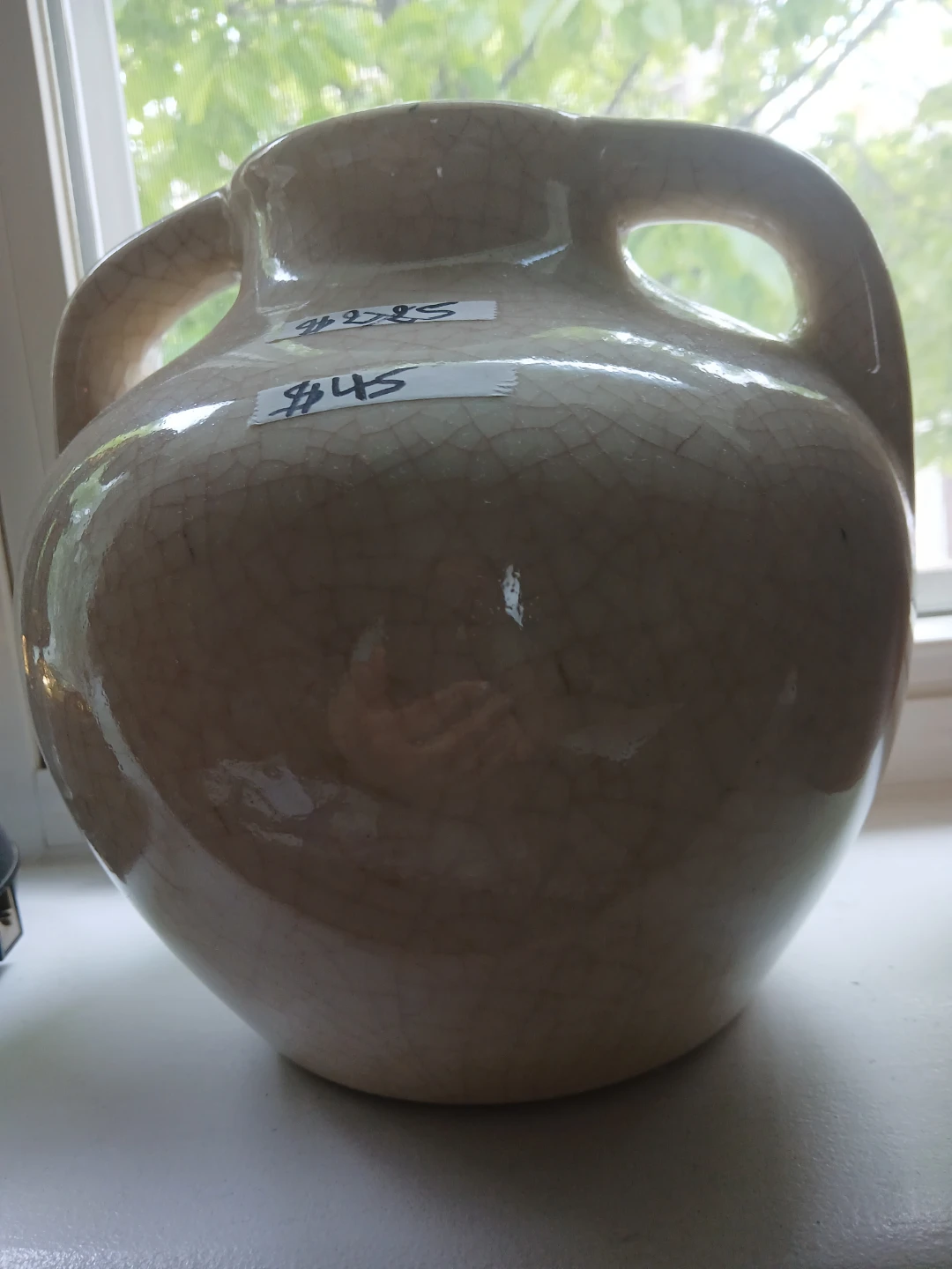 Vintage Ceramic Vase with Handles