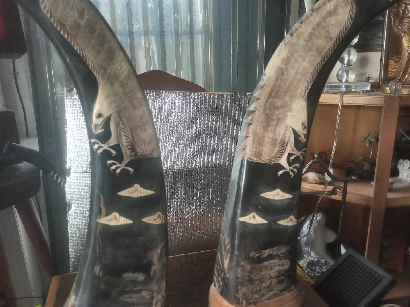 Carved Horn Decor