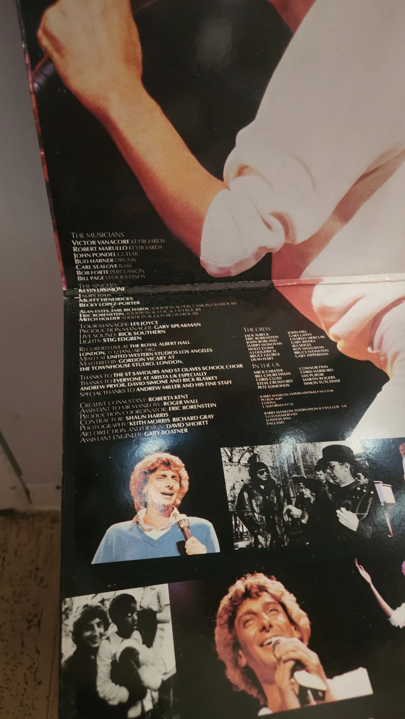 Barry Manilow Live in Britain Vinyl Record - photo 4