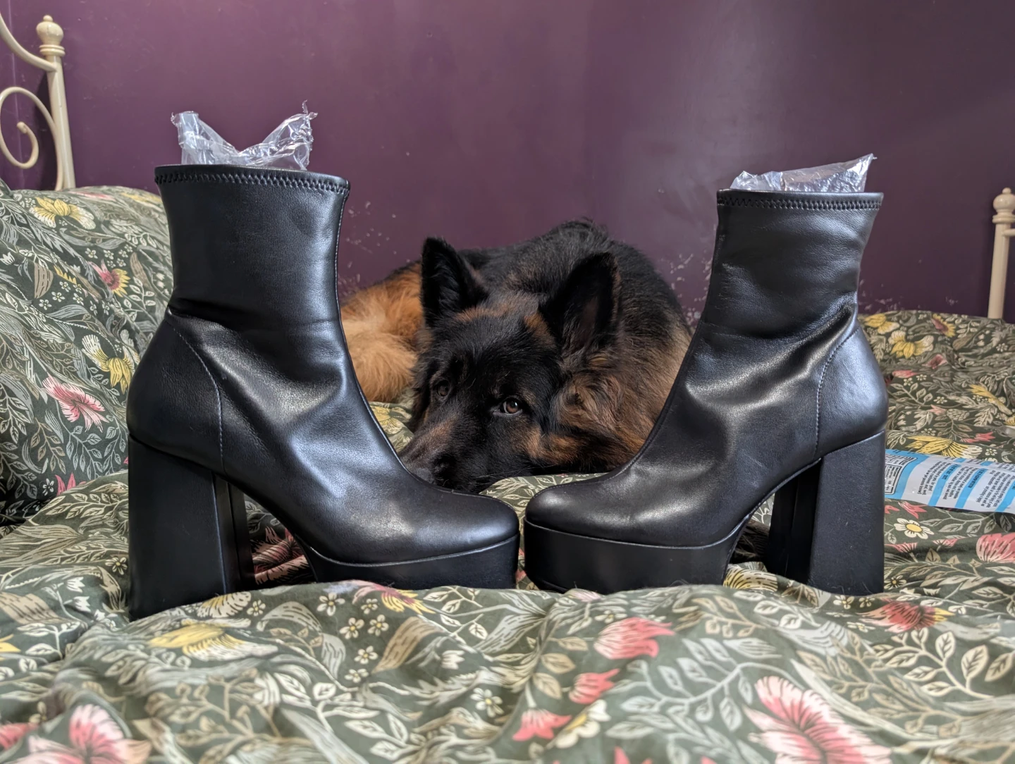 Black Platform Ankle Boots