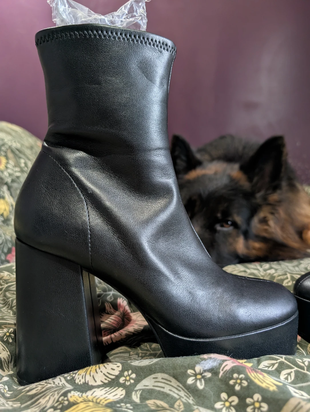 Black Platform Ankle Boots - photo 3