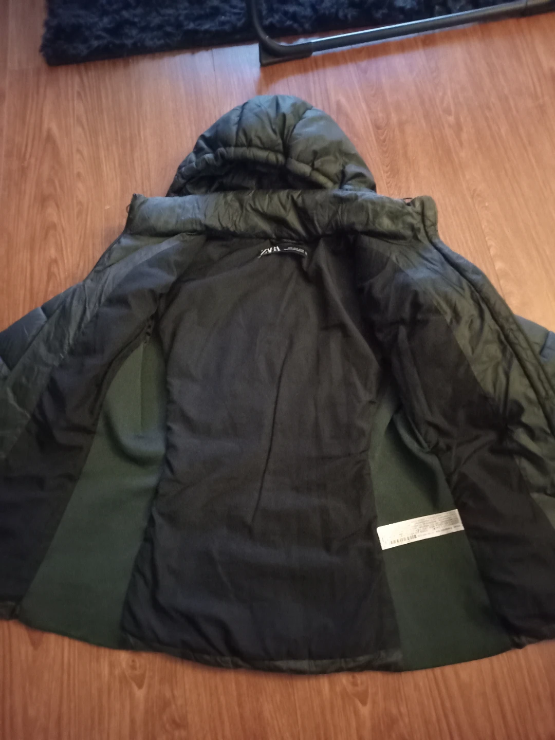 ZARA Black Puffer Jacket with Hood - photo 5