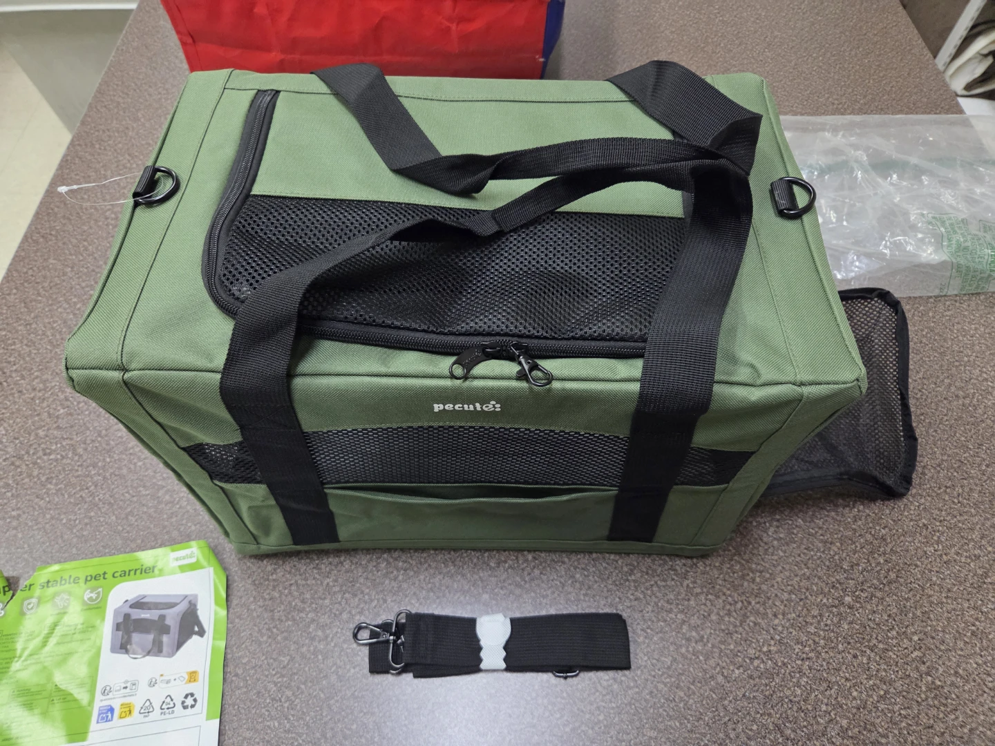 Pecute Portable Pet Carrier Bag - Green