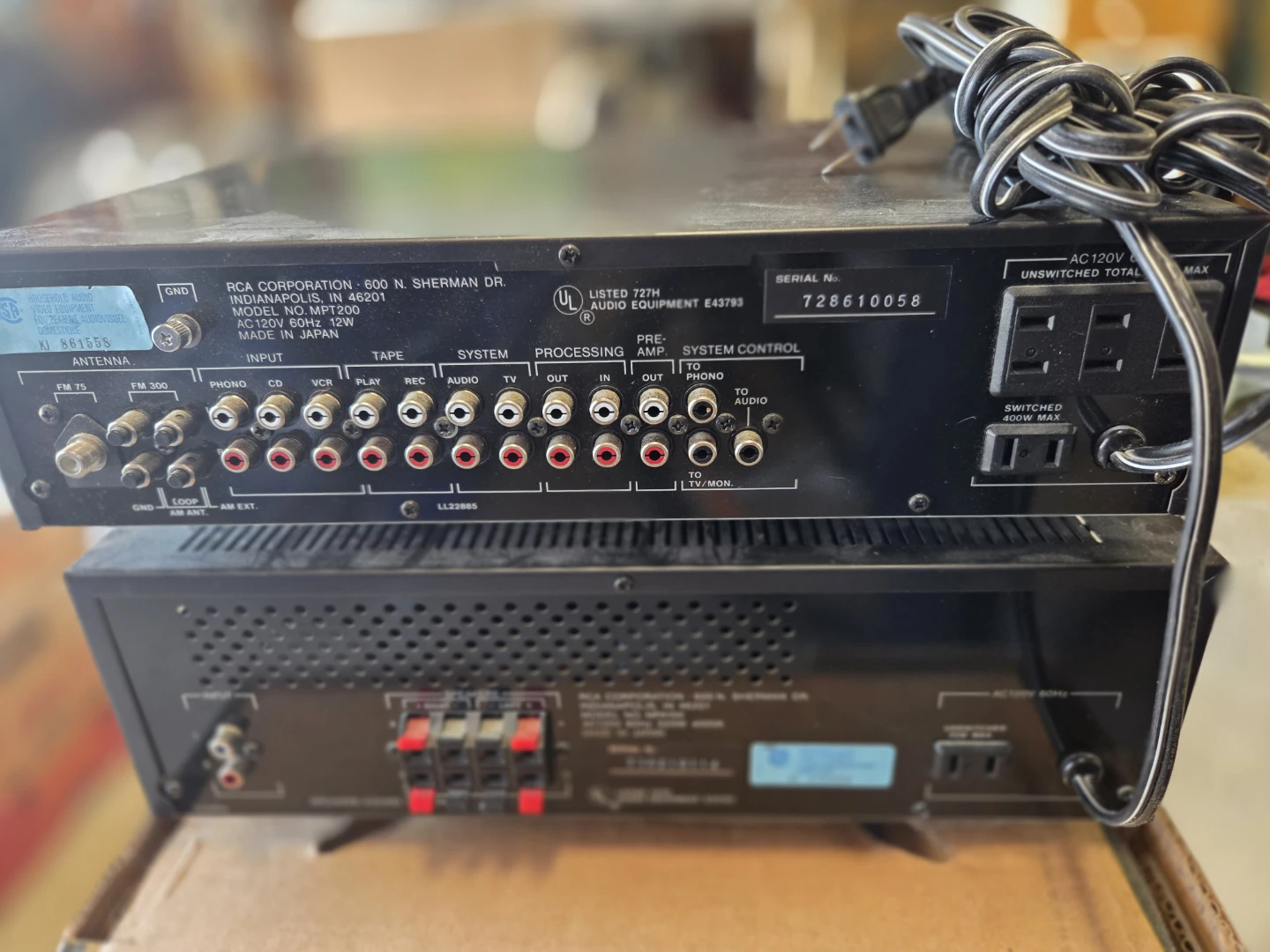 RCA MPT200 Stereo Power Amplifier with Dimensions Audio/Video - photo 2