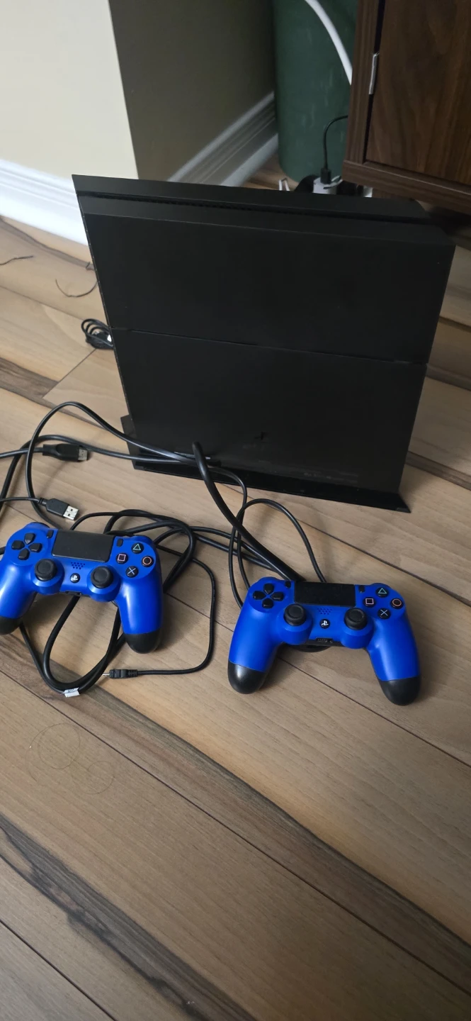 Sony PlayStation 4 Slim Console with 2 Blue Controllers - photo 4