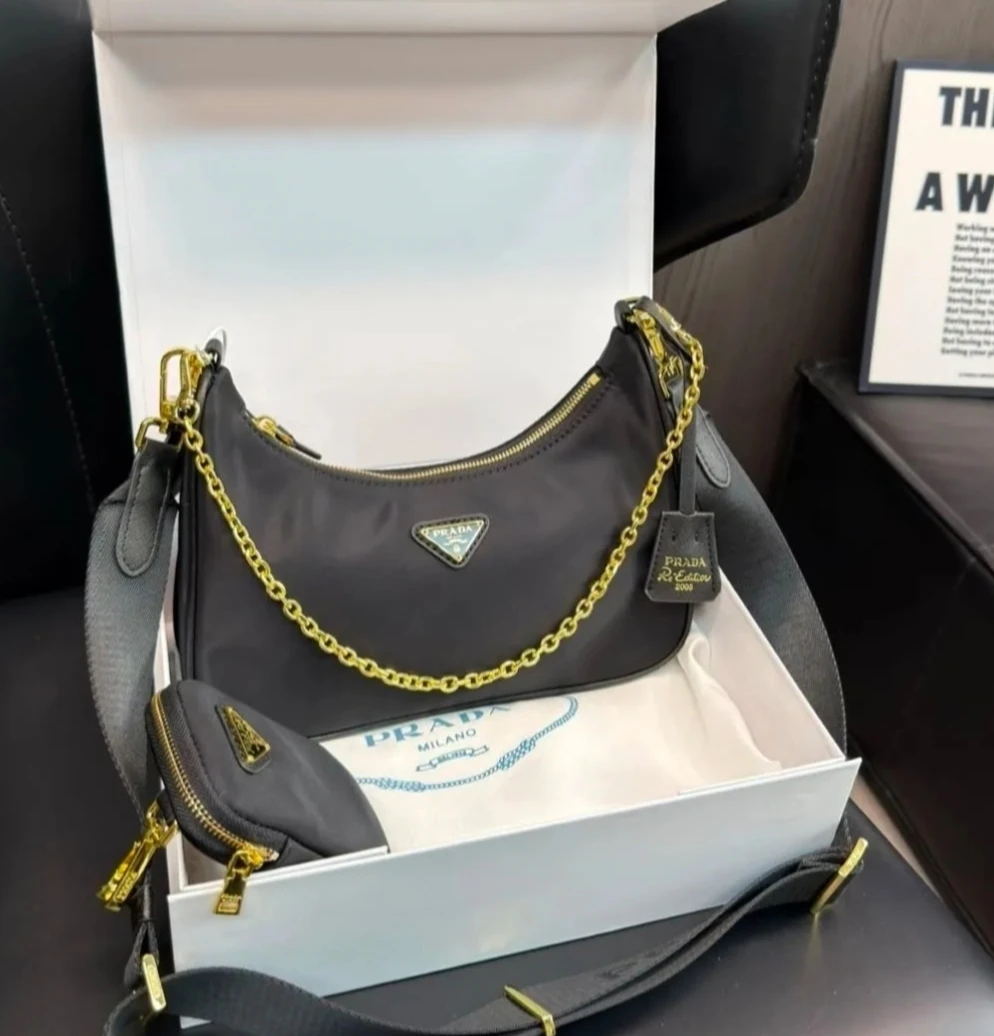 Prada Crossbody Bag With Gold Hardware