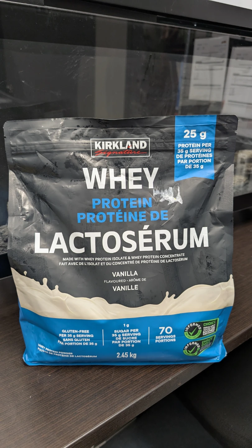 Kirkland Signature Vanilla Whey Protein Powder 2.45 kg