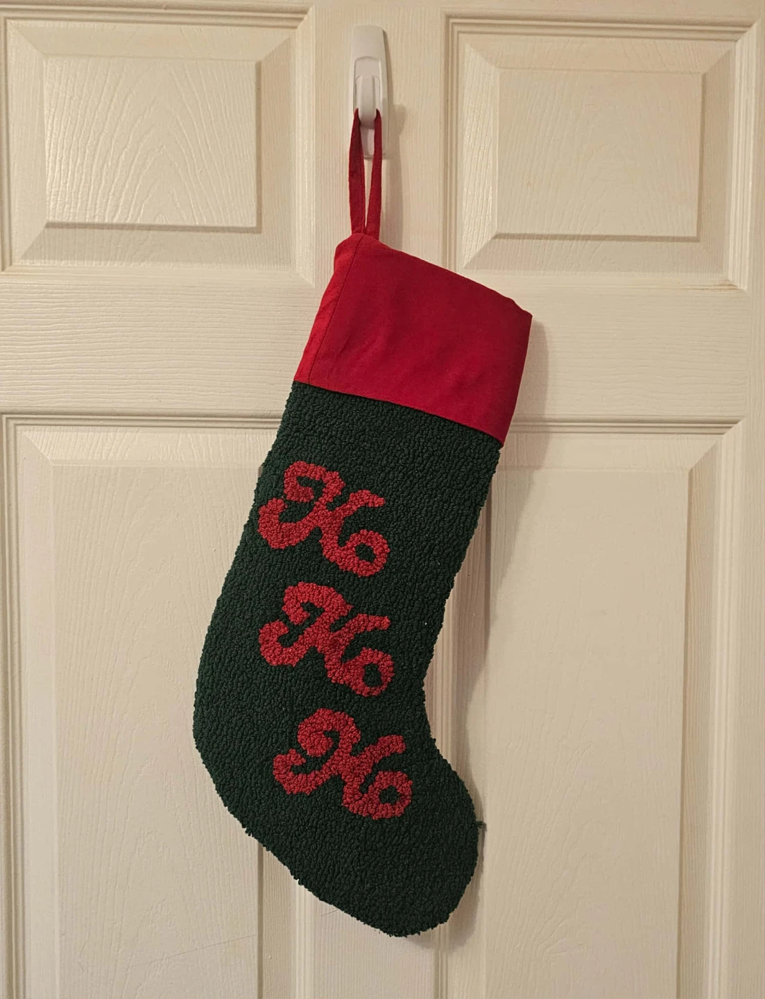 Green and Red Issac Mizrahi "Ho Ho Ho" Christmas Stocking