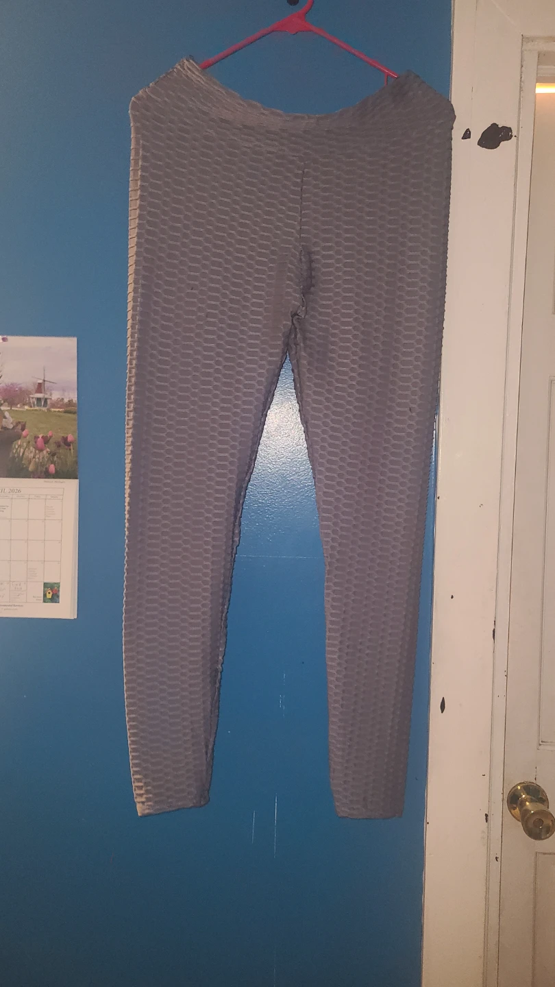 Light Grey Textured Leggings