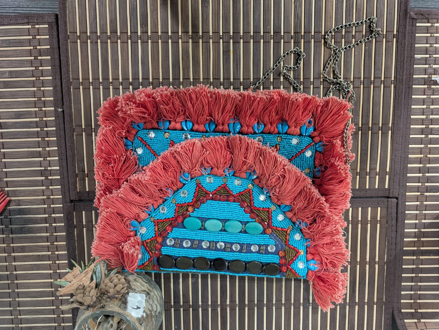 Boho Beaded Tassel Clutch - photo 2