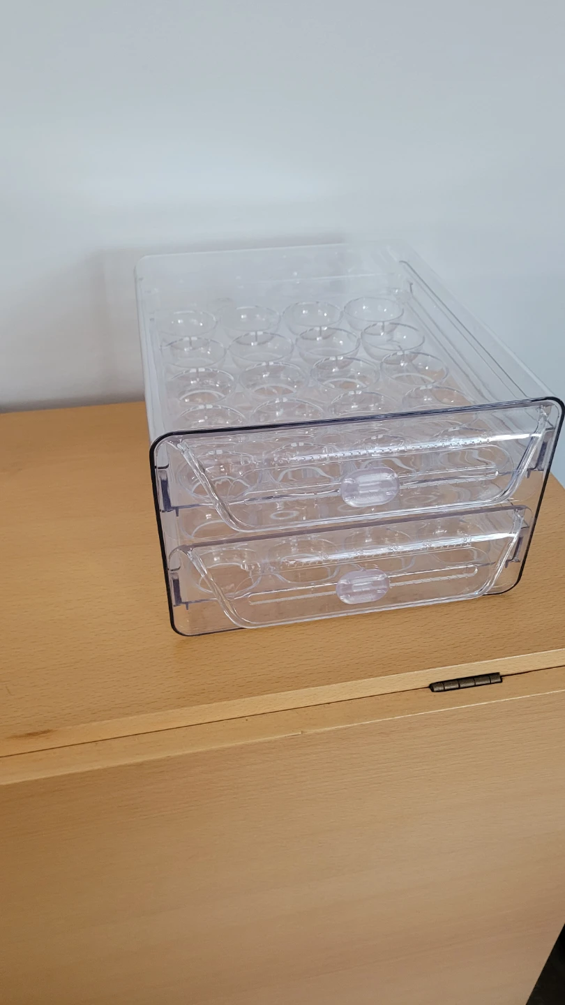 Clear plastic egg container
