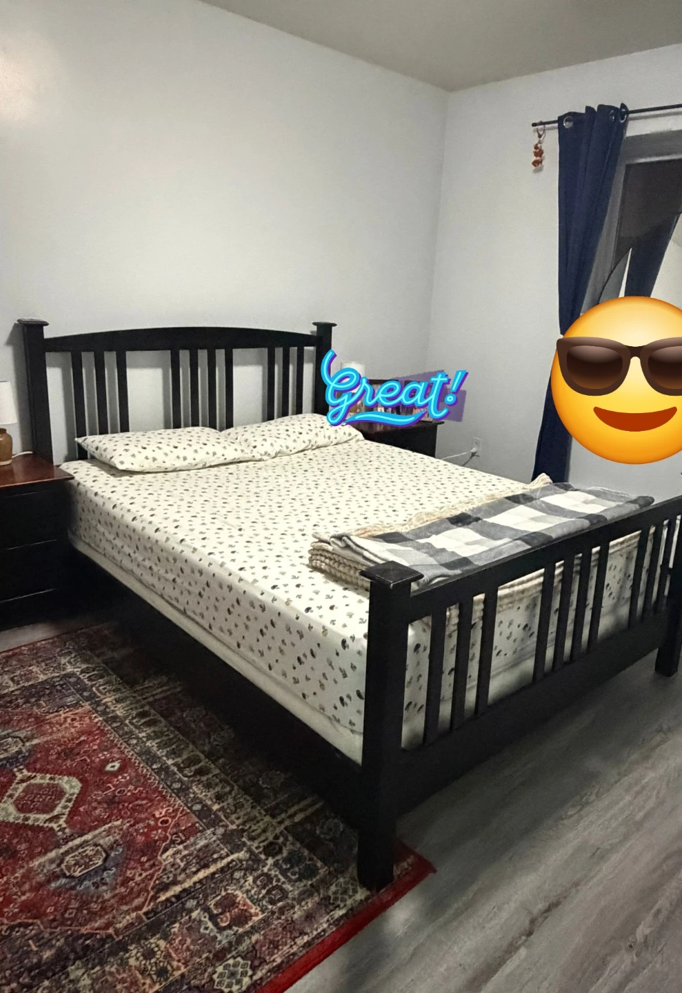 Black Wooden Bedset Queen