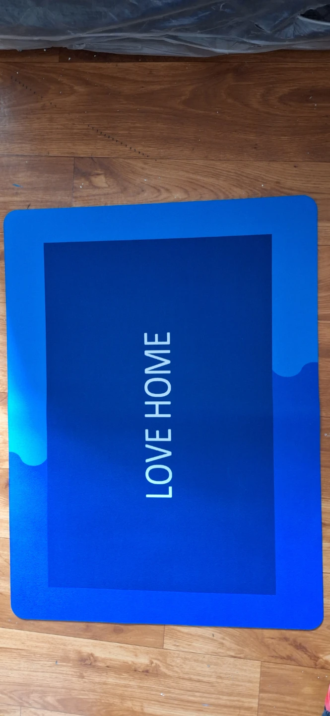 Blue "Love Home" Accent Mat