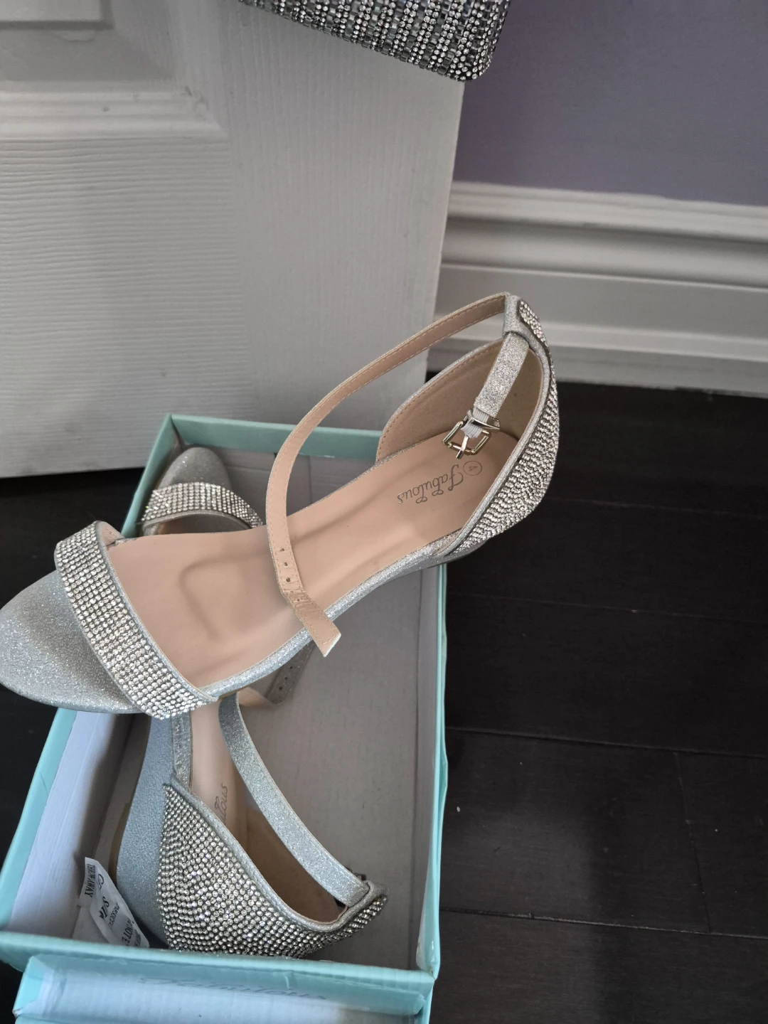 Girls pink dress size 14 Silver Sparkly Shoes and clutch Set - photo 3