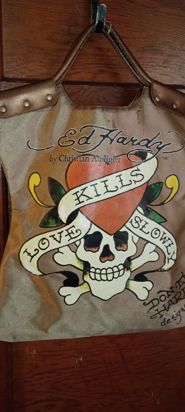 Ed Hardy "Love Kills Slowly" Tote Bag