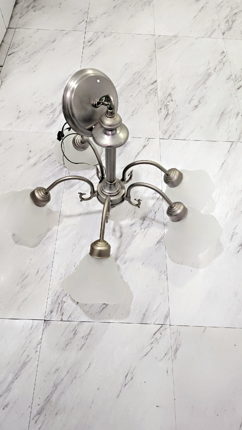 5-Light Semi-Flush Mount Chandelier