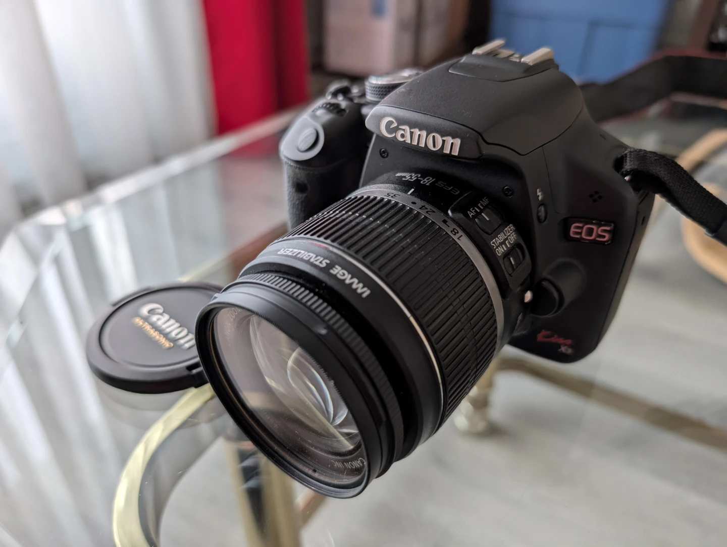 Canon EOS Rebel T1i (DS126231) with EFS 18-55mm lens.
