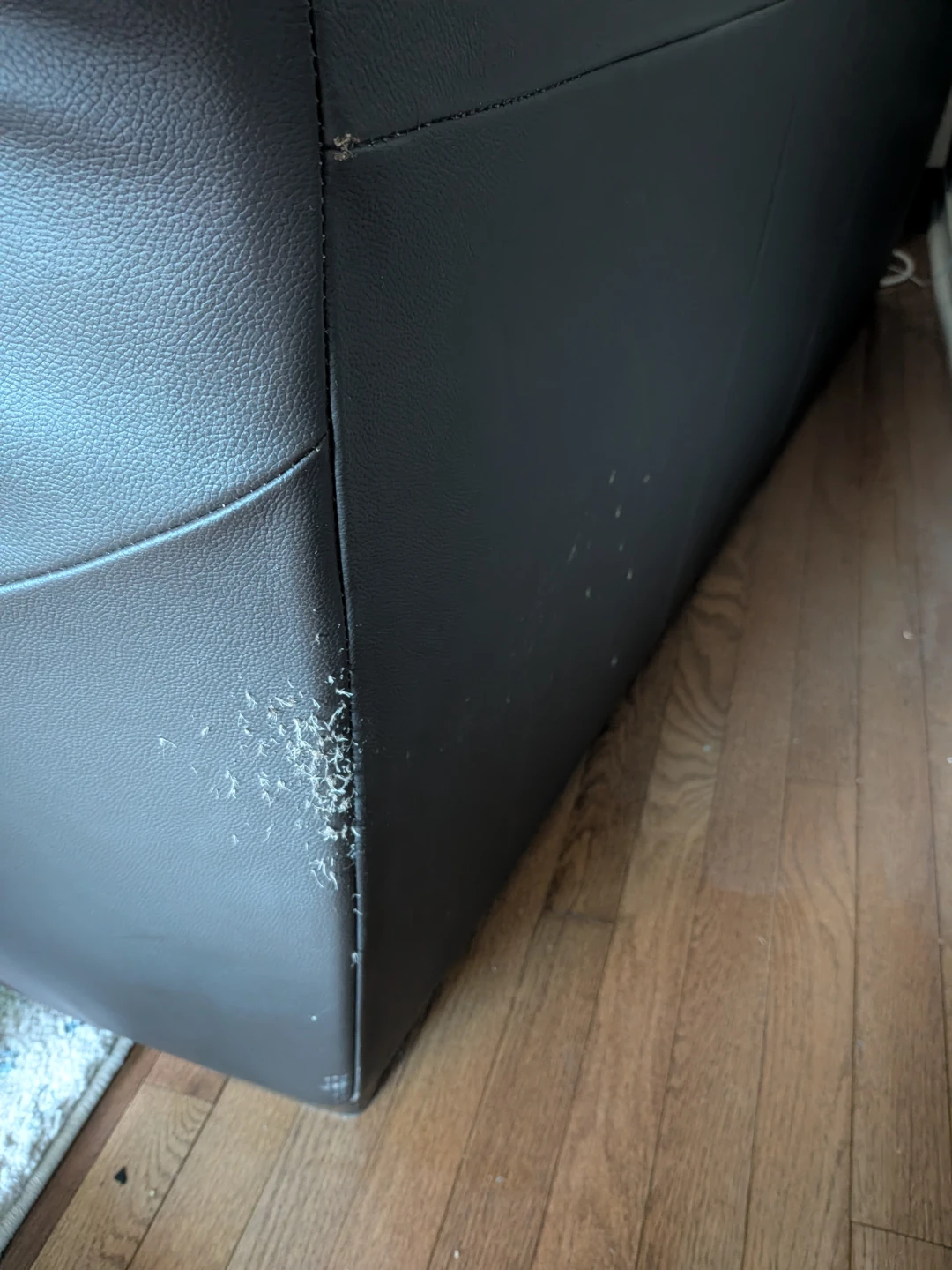 Brown Leather Sofa - photo 4