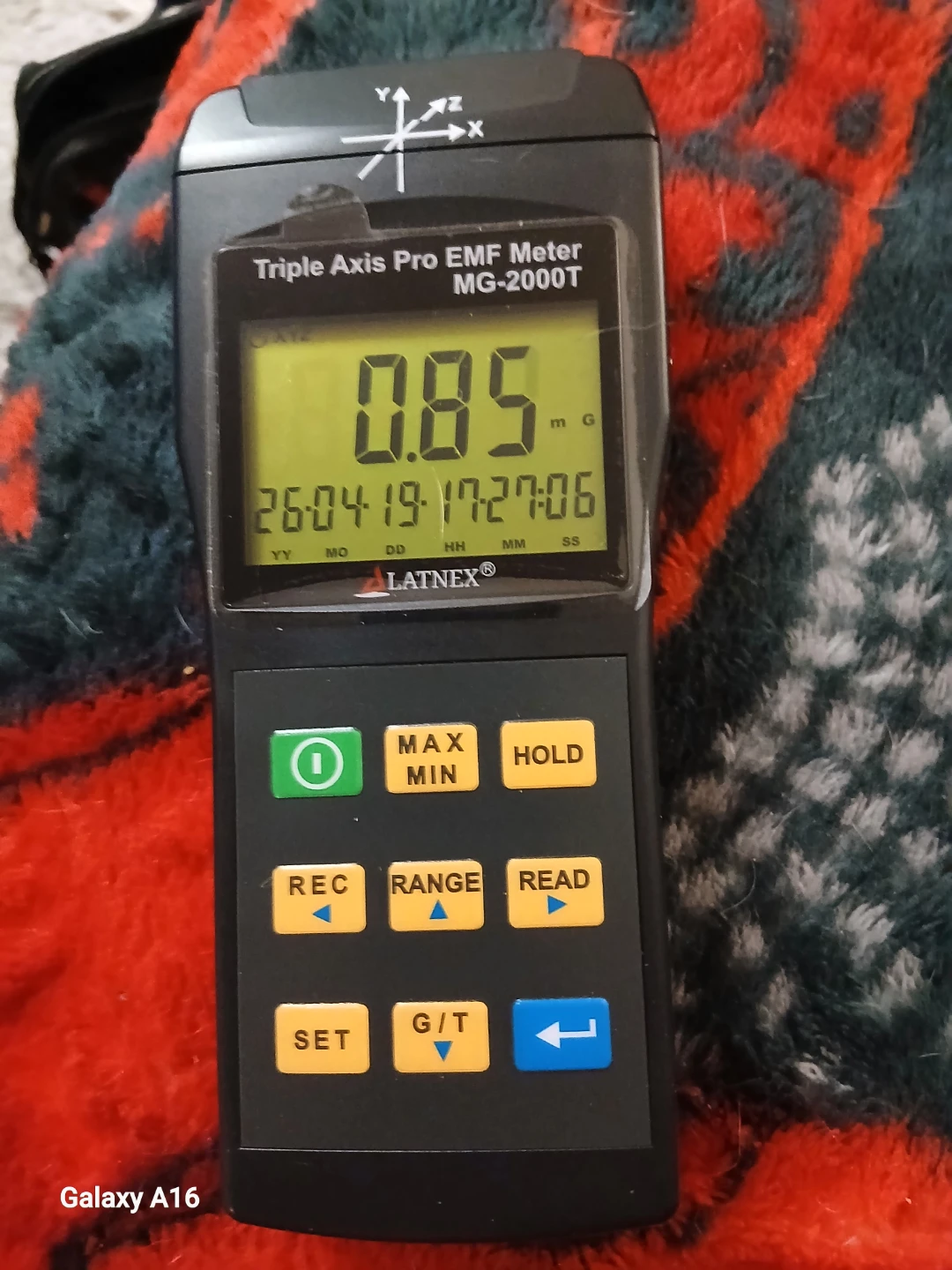 Latnex MG-2000T Triple Axis EMF Meter
