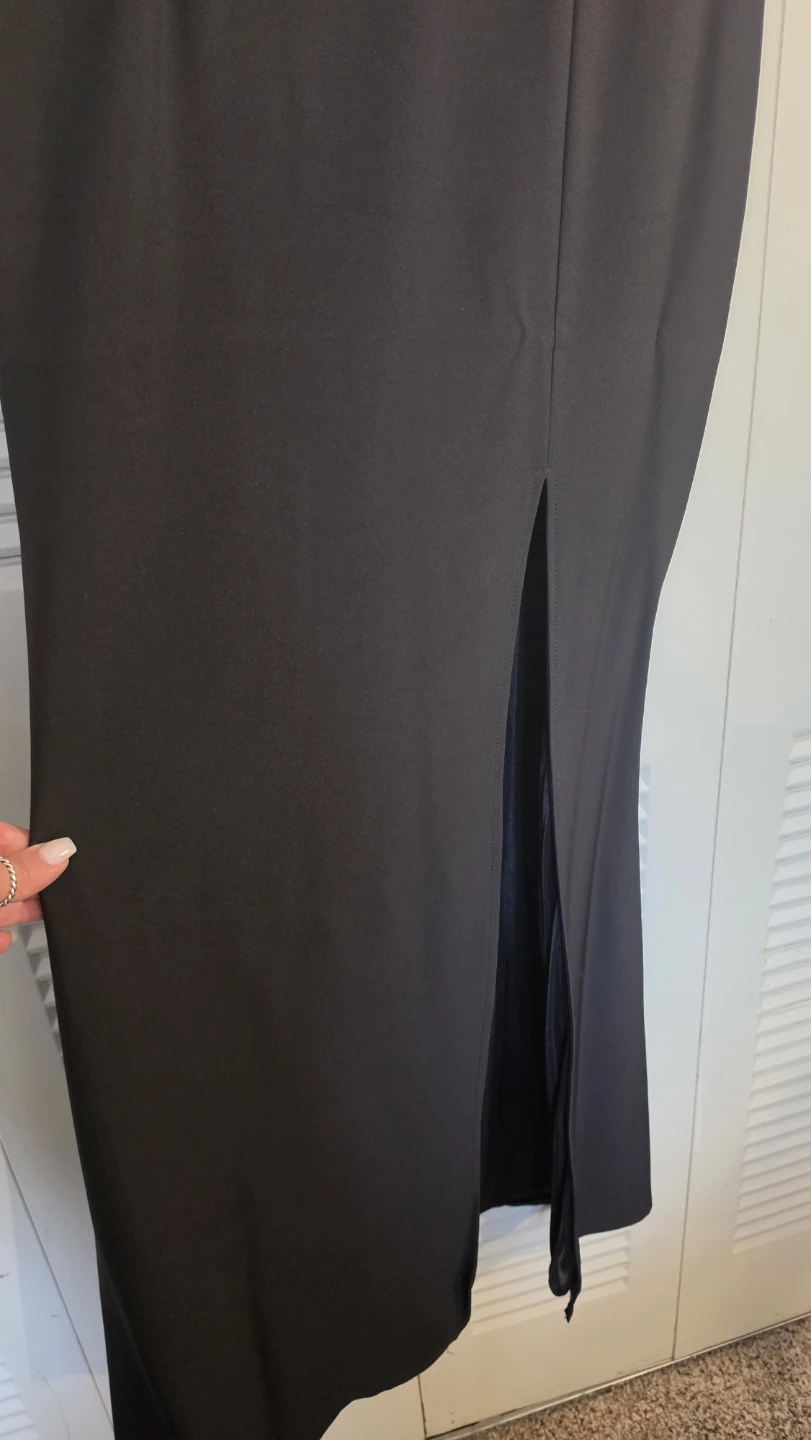 CLUB L LONDON Black Embellished Strap Fishtail Maxi Dress - photo 2