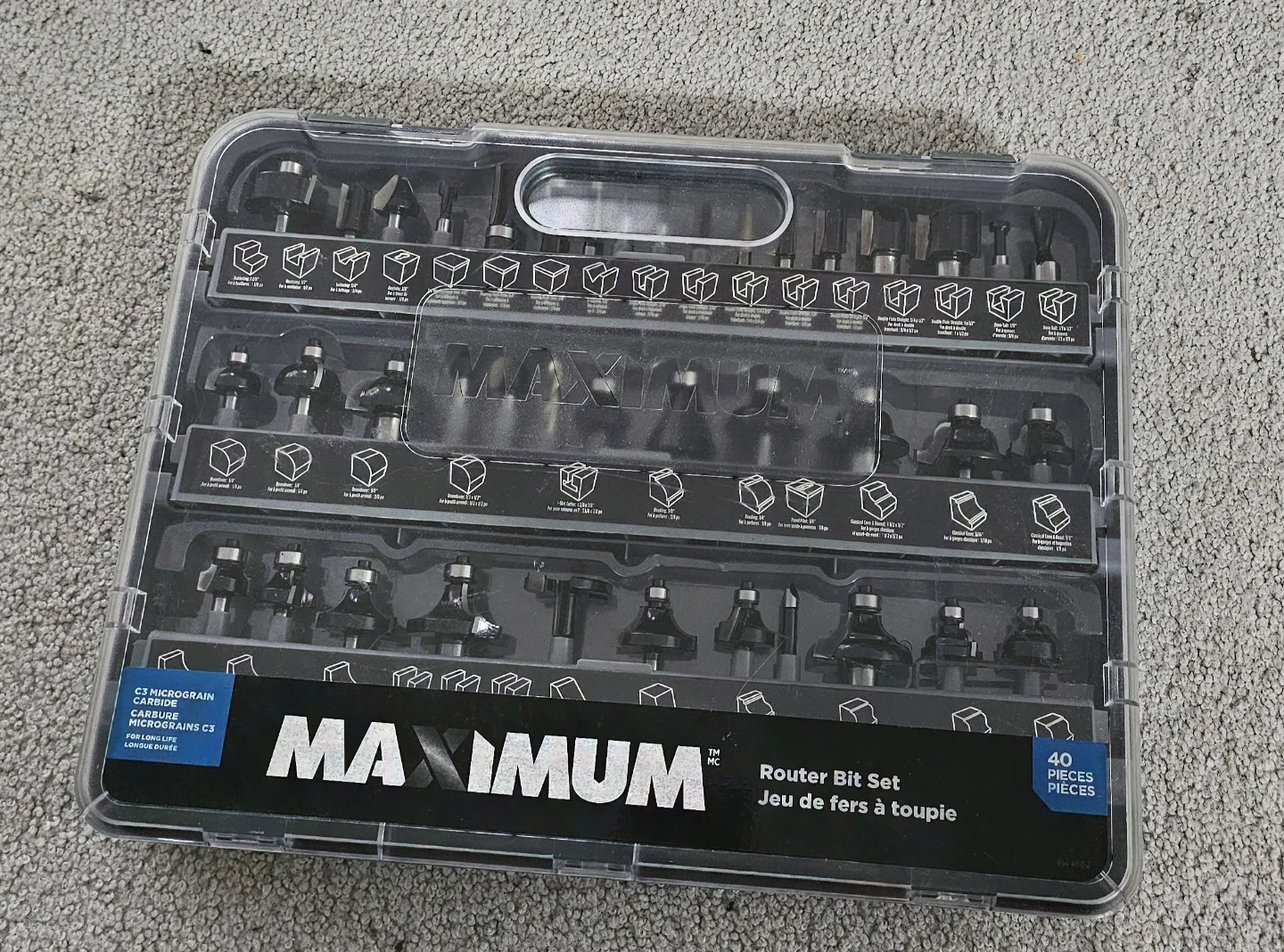 MAXIMUM 40-Piece Router Bit Set