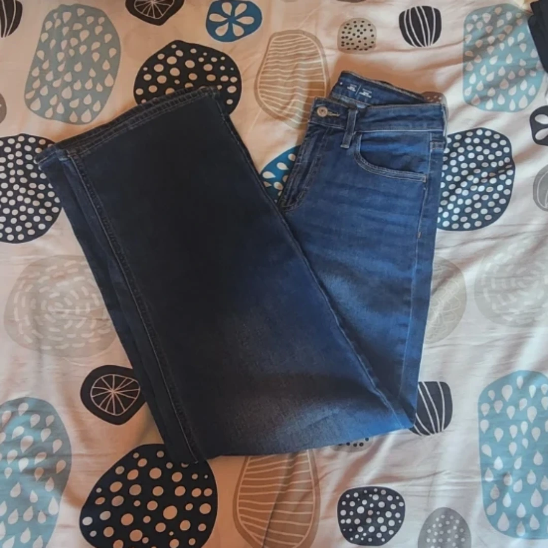 high-rise wide leg jeans - size 0
