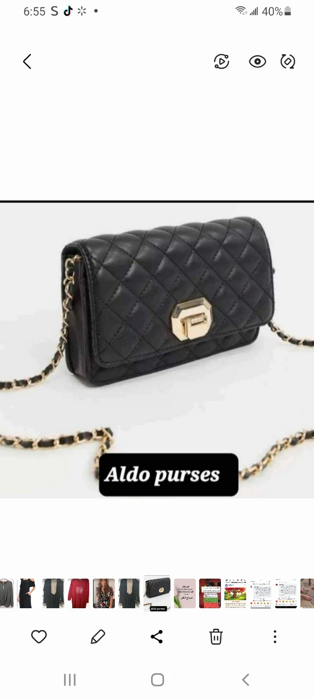 Aldo Quilted Black Purse