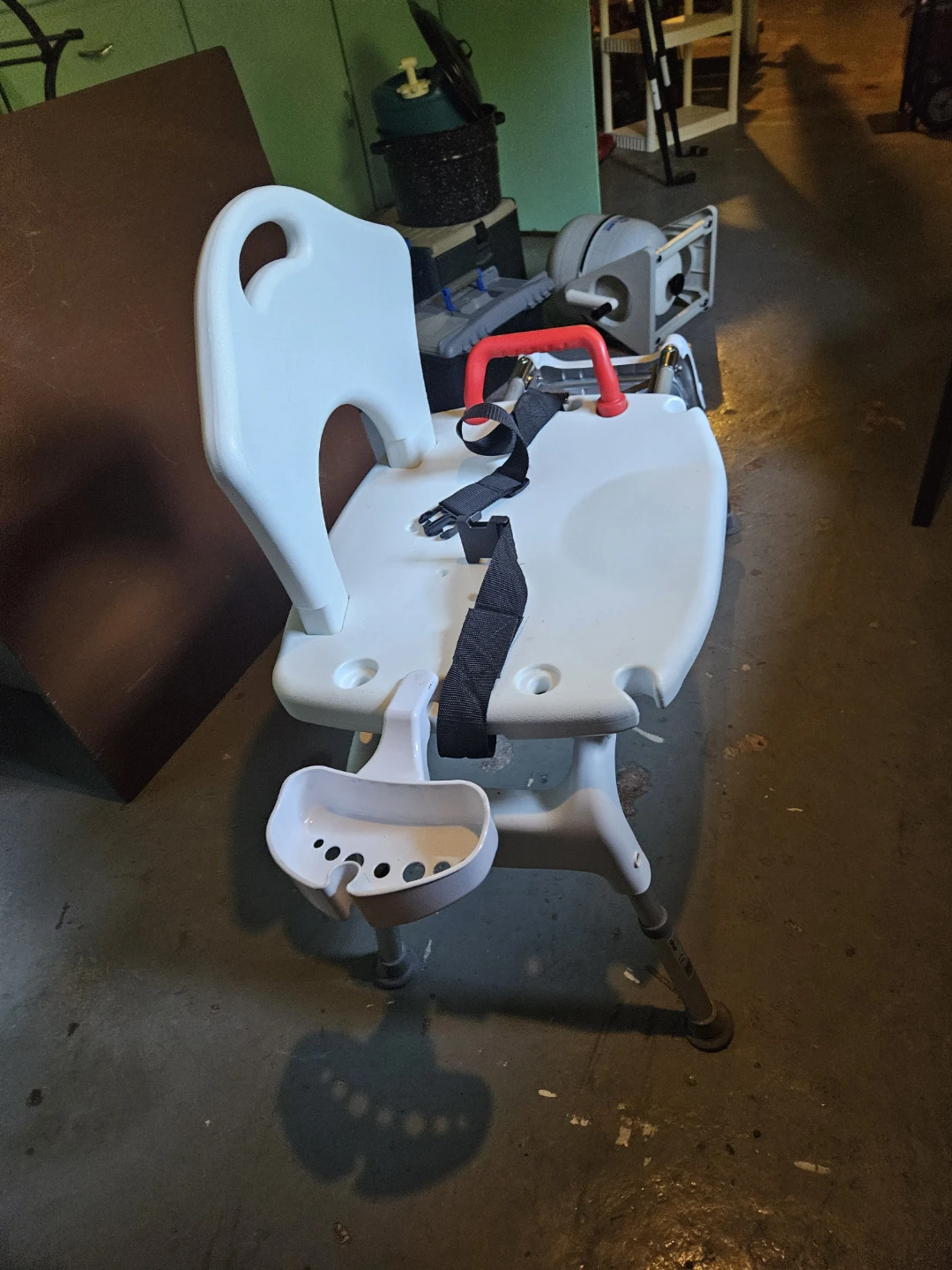 White Bath Transfer Bench with Swivel Seat - photo 3