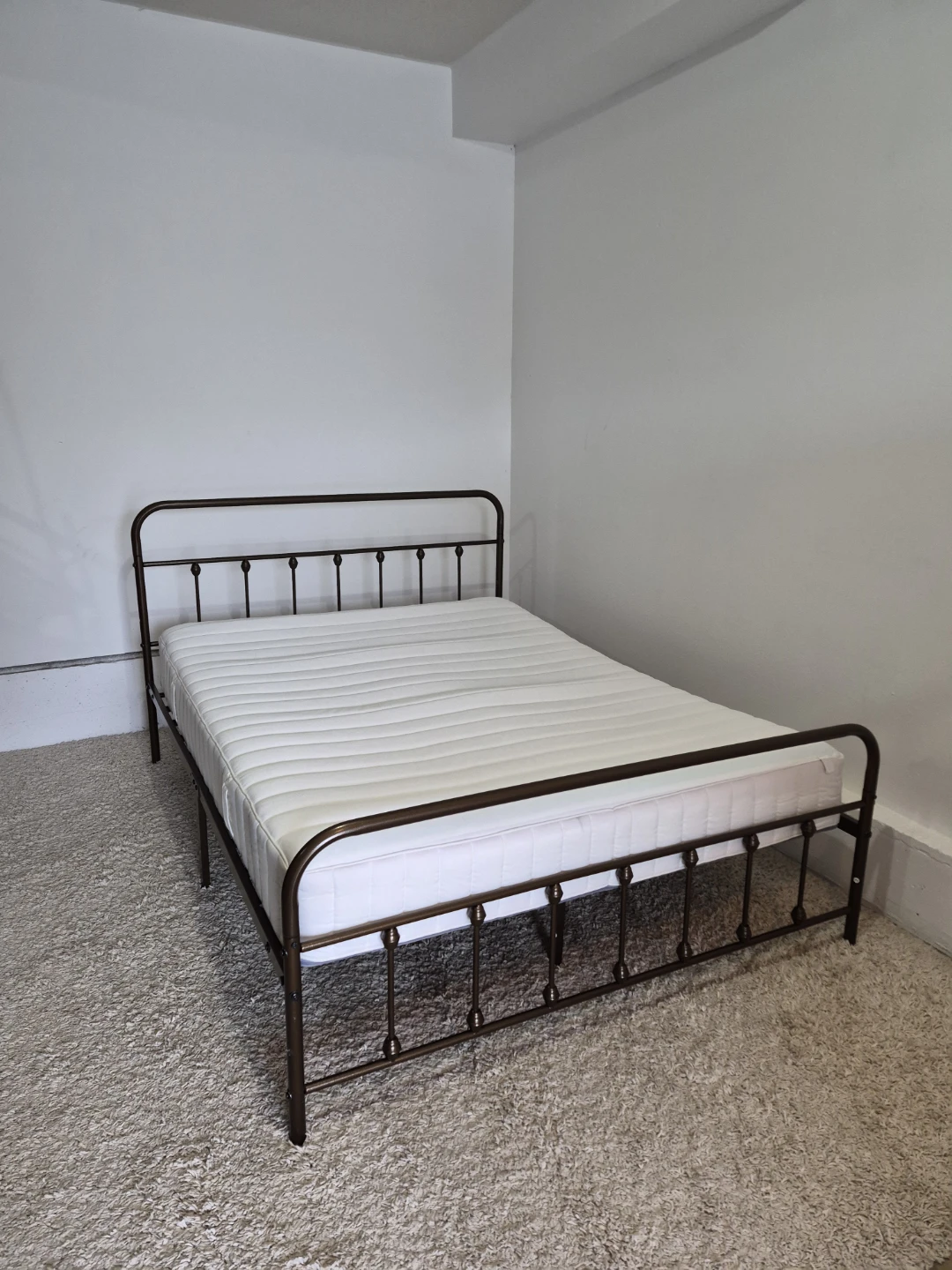 Queen Size Bedframe and Ikea Valevag Mattress Like New