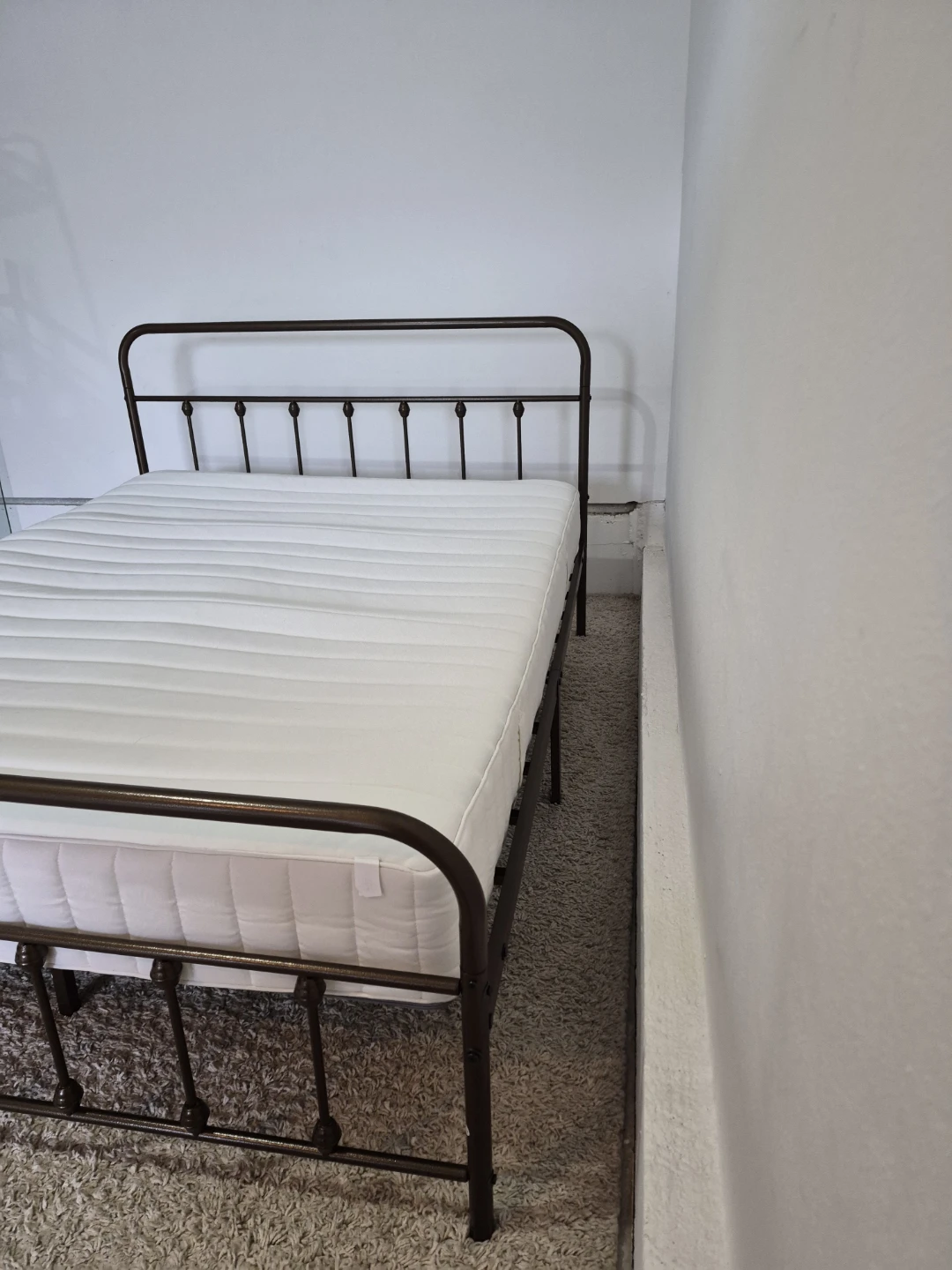 Queen Size Bedframe and Ikea Valevag Mattress Like New - photo 4