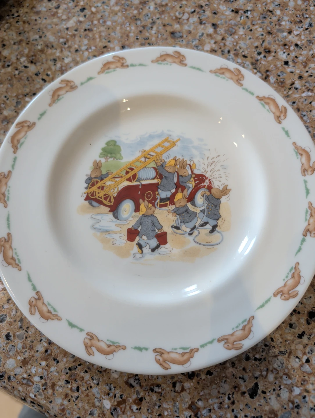Bunnykins "Fireman" Plate