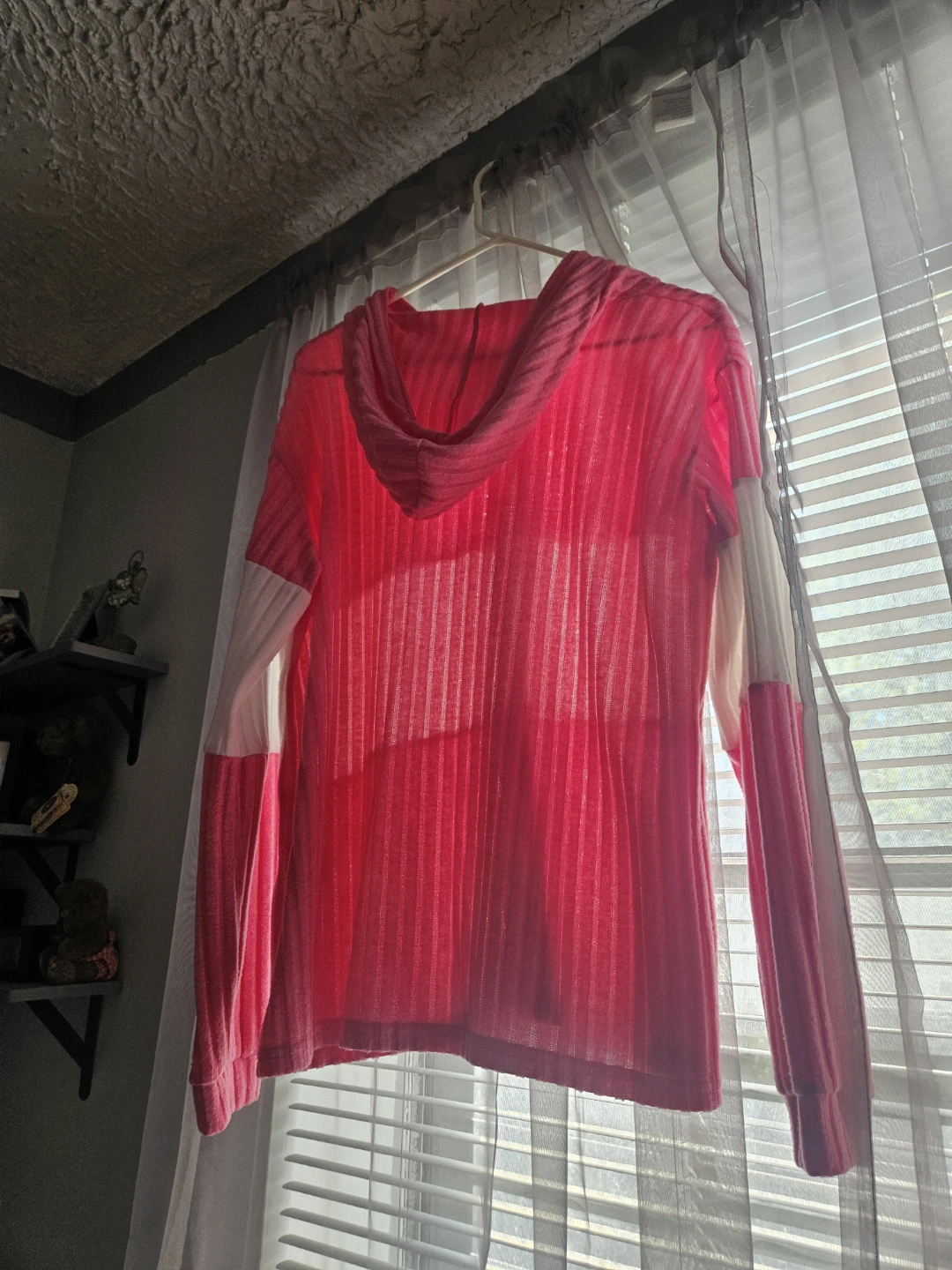Pink and White Striped Hoodie - photo 2