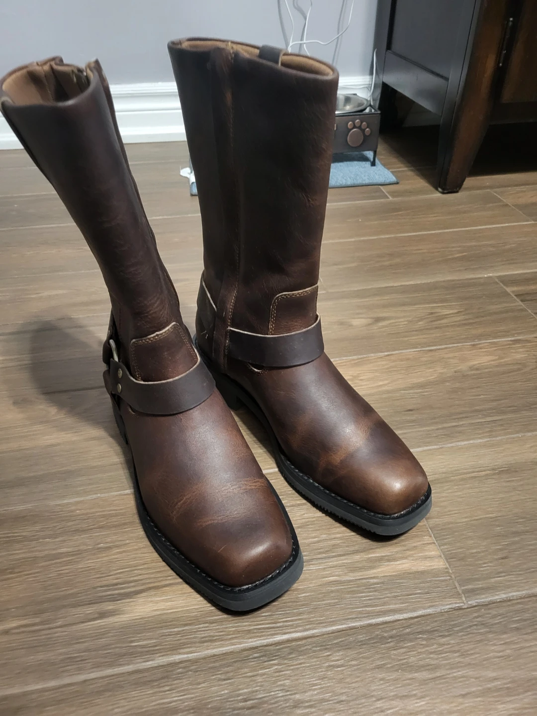Harley-Davidson Men Brown Leather Motorcycle Boots Size 9.5 - photo 3