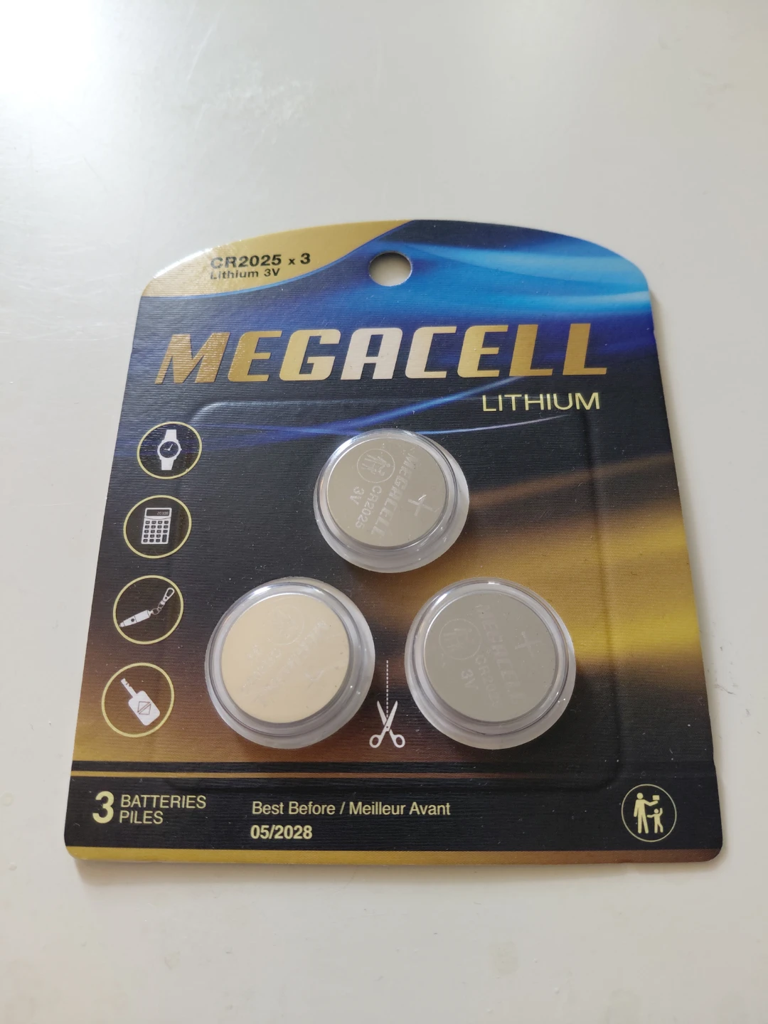 Megacell CR2025 Lithium Batteries (3-Pack)