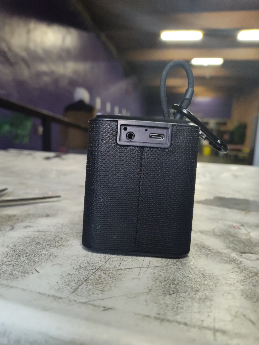 Black Bluetooth Speaker with USB Cord