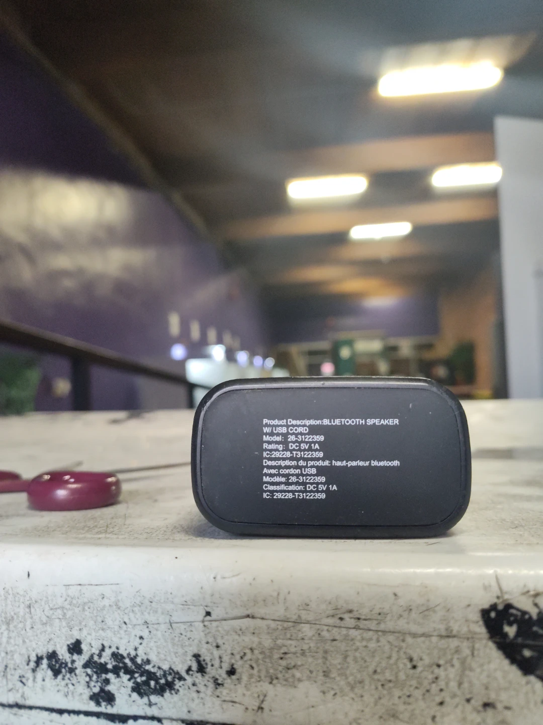 Black Bluetooth Speaker with USB Cord - photo 3