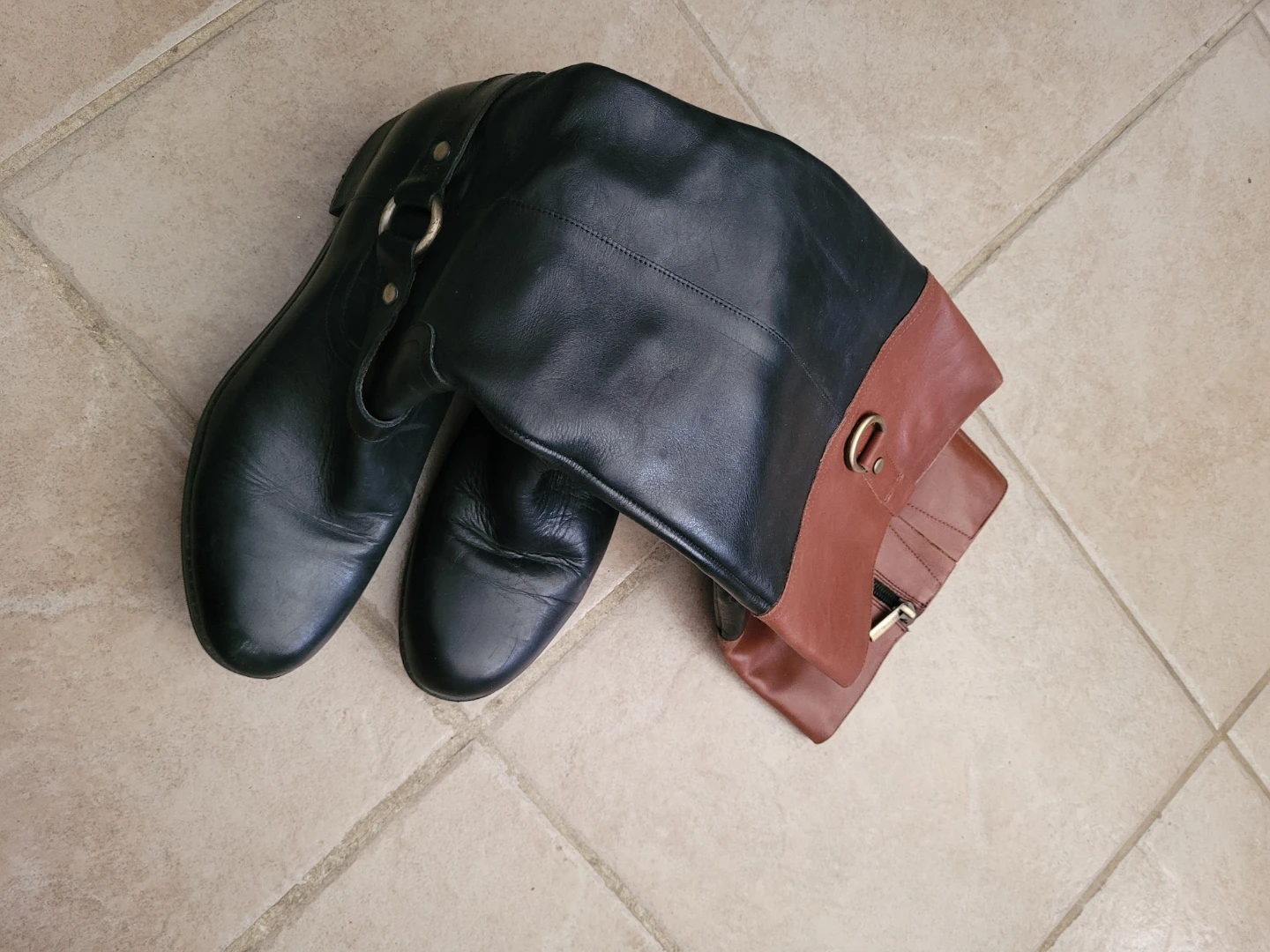 Bandolino Black Leather Knee-High Boots Size 9.5 - photo 2
