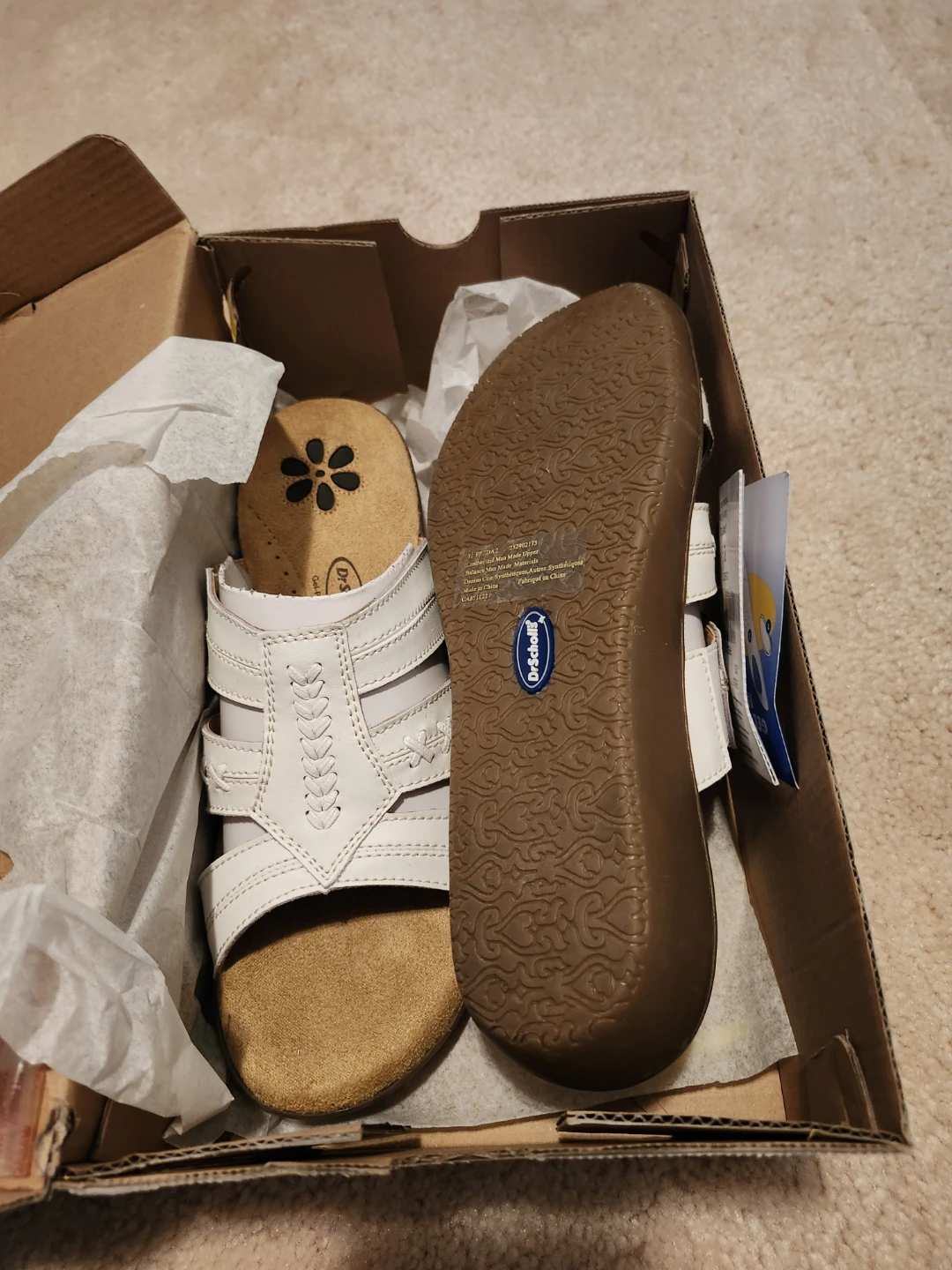 Dr. Scholl's Freda-2 Sandals Size 8.5 White Leather - photo 3