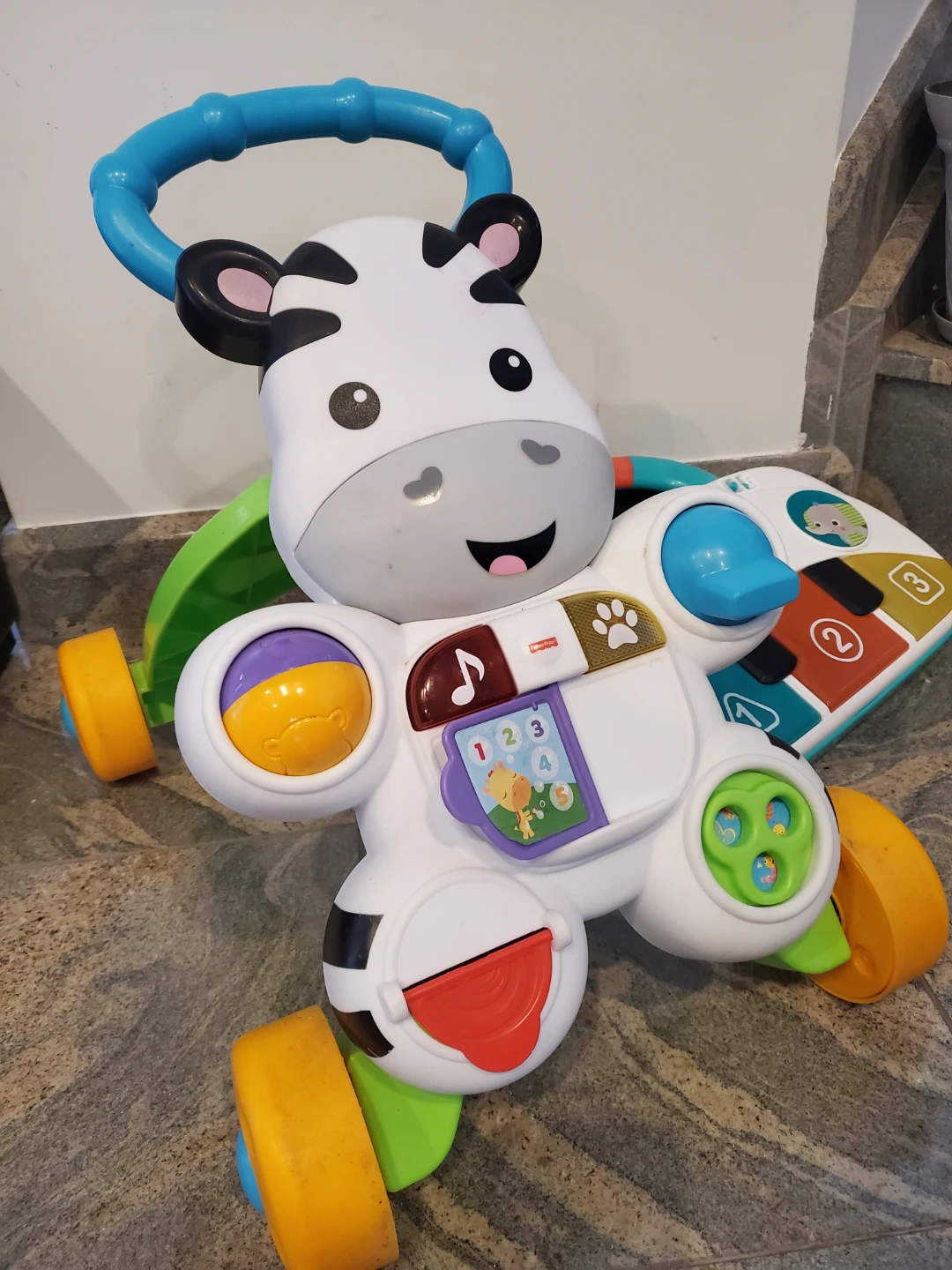 Fisher-Price Zebra Walker with Bright Starts Piano Toy - photo 2