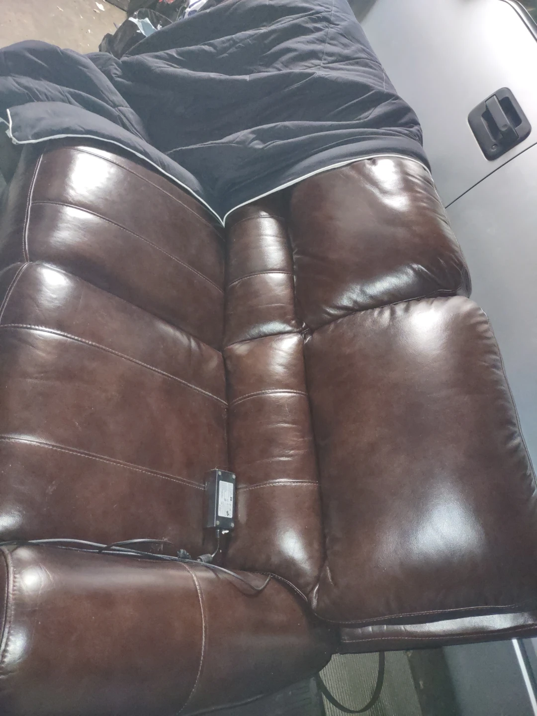 Brown Leather Power Recliner