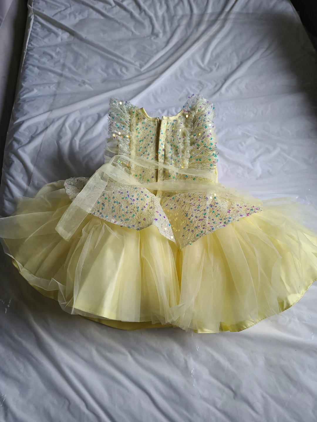 Girls Yellow Sequin Tulle Dress - Size - 1 year old - photo 2